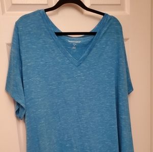 Blue v-neck t-shirt